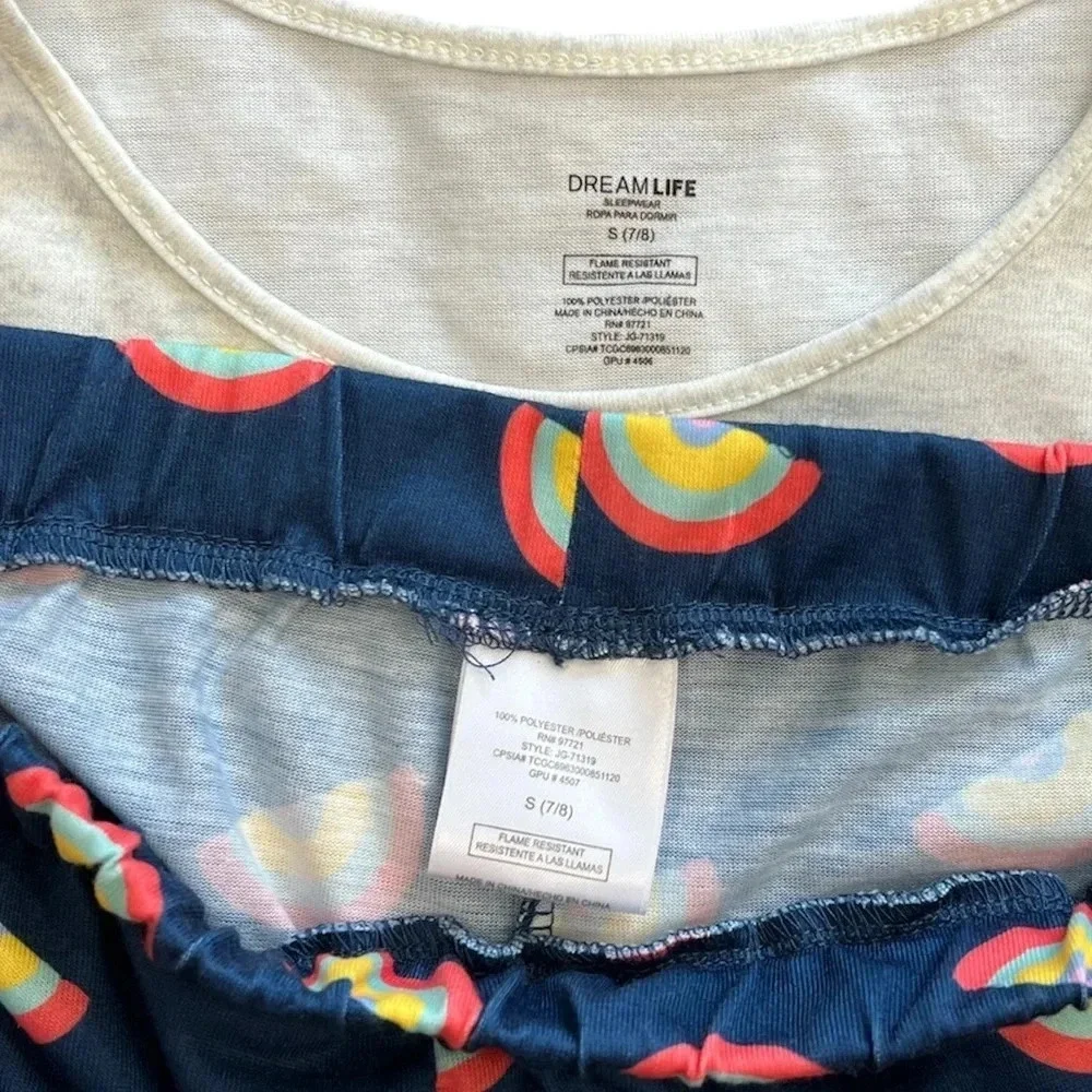 Dream Life Oatmeal Rainbows Pajama Set 7/8